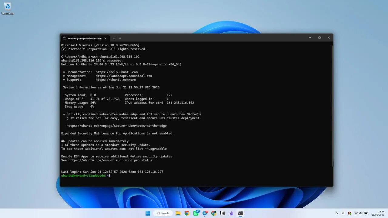 cmd-ssh-akses