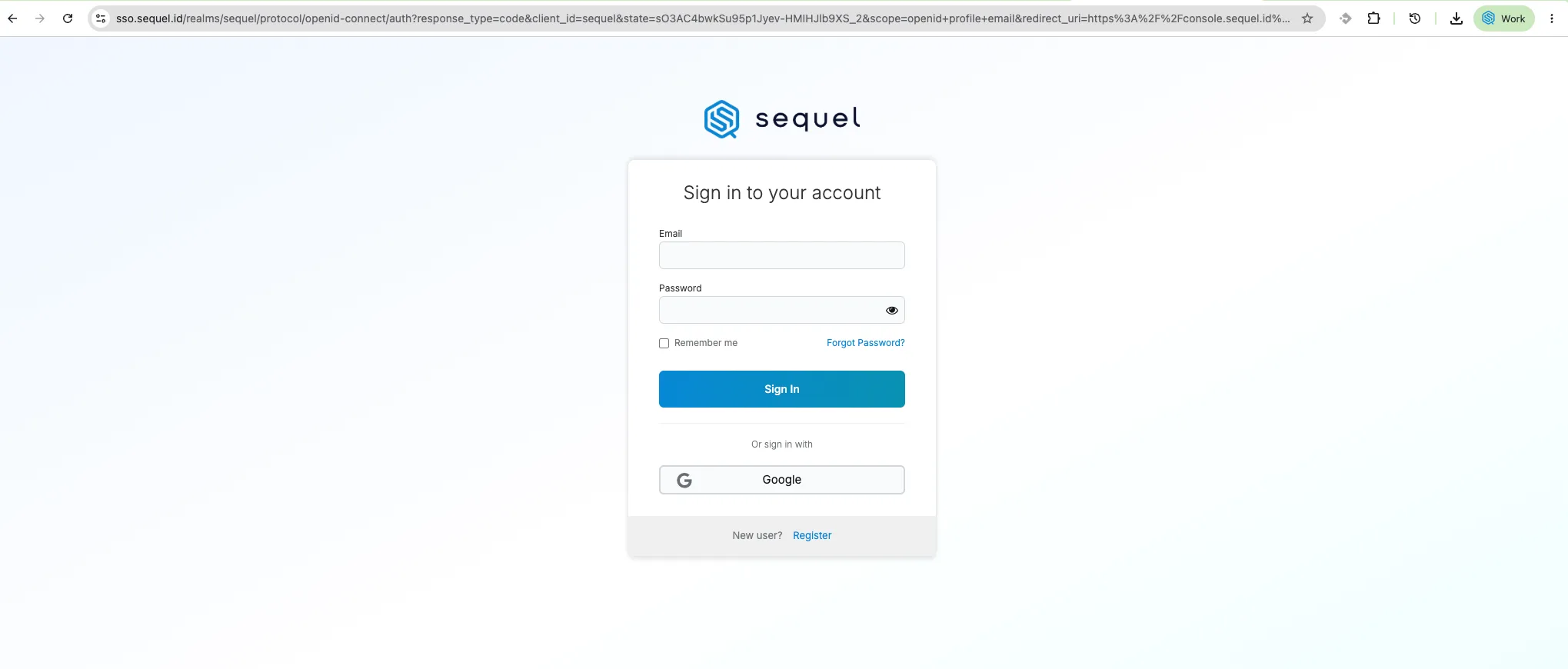 login-console