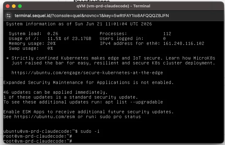 Cara Akses qVM dari Console SEQUEL